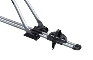 close up of frame holder on thule 532 cycle carrier